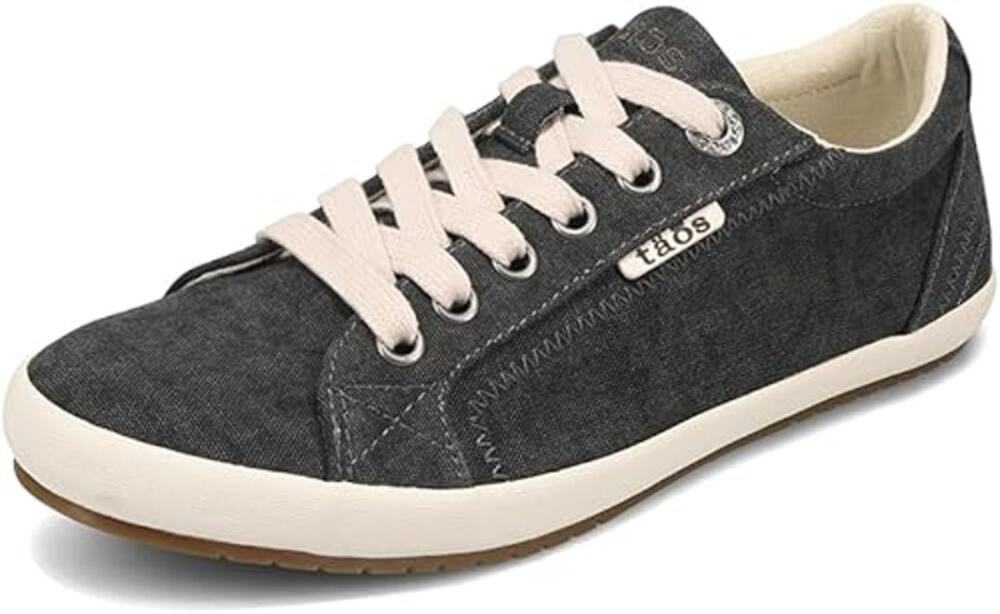 Taos Star Sneakers Shoes Canvas Lace Up Low Top Casual Athletic Charcoal 7.5